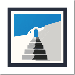 Greek Islands - stairs Posters and Art